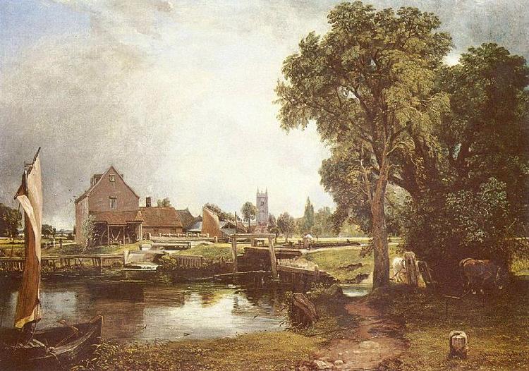 John Constable Schleuse und Muhle in Dedham oil painting image